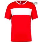 Jersey sport póló kontrasztszínes betéttel és szegéllyel