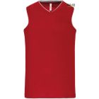 8-10 éves gyermek méretű sport trikó piros és fehér színben