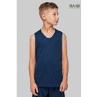 8-10 éves gyermek méretű sport trikó piros és fehér színben