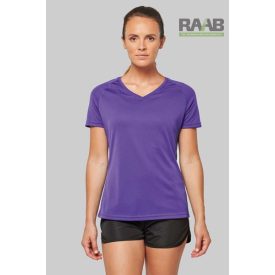 V nyakkivágású női sport póló sok színben XS-2XL-ig 