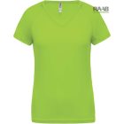 V nyakkivágású női sport póló sok színben XS-2XL-ig 