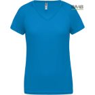 V nyakkivágású női sport póló sok színben XS-2XL-ig 