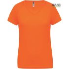 V nyakkivágású női sport póló sok színben XS-2XL-ig 