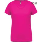 V nyakkivágású női sport póló sok színben XS-2XL-ig 