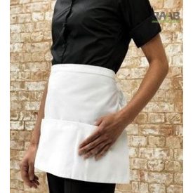 Fehér rövid kötény zsebekkel