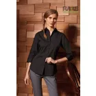 Női poplin ing 3/4-es ujjal fehér és fekete