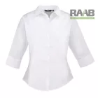 Női poplin ing 3/4-es ujjal fehér és fekete