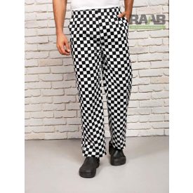 Essentiál nagykockás és fekete séfnadrág