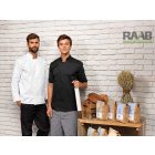 Rövidujjú unisex szakácskabát álló gallérral XS-4XL-ig 