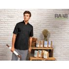 Rövidujjú unisex szakácskabát álló gallérral XS-4XL-ig 