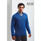Knitted V-neck férfi pulóver