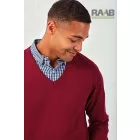Knitted V-neck férfi pulóver