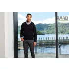 Knitted V-neck férfi pulóver