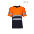 HV KÉTTÓNUSÚ, RÖVID UJJÚ PAMUT PÓLÓ