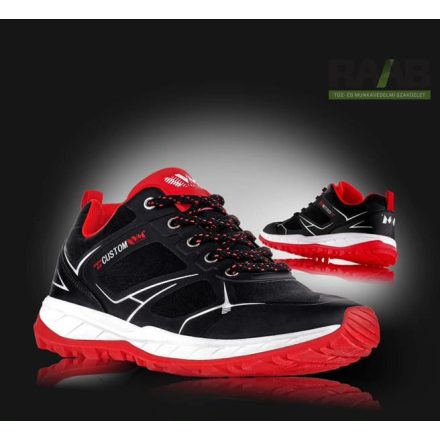 Melbourne fekete-piros softshell sportcipő 