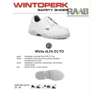 Alfa O2 FO White munkavédelmi félcipő