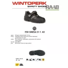 ESD Omega S1 ESD fekete munkavédelmi szandál