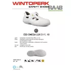 ESD Omega Lux S1 fehér munkavédelmi szandál