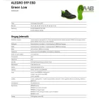 Alegro S1P ESD Green Low munkavédelmi félcipő