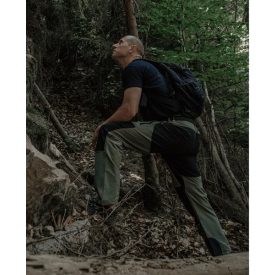 Fobos derekas sztreccs nadrág zöld/fekete színben