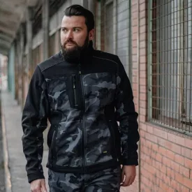 Camos softshell dzseki fekete-szürke terepszínben