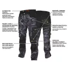 Camos munkanadrág fekete-szürke terepszínben