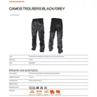 Camos munkanadrág fekete-szürke terepszínben