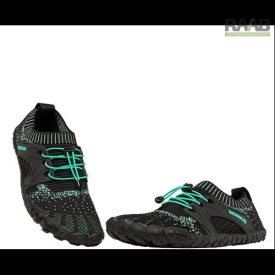   43-as méretű BOSKY Barefoot lábbeli - fekete / türkizkék 