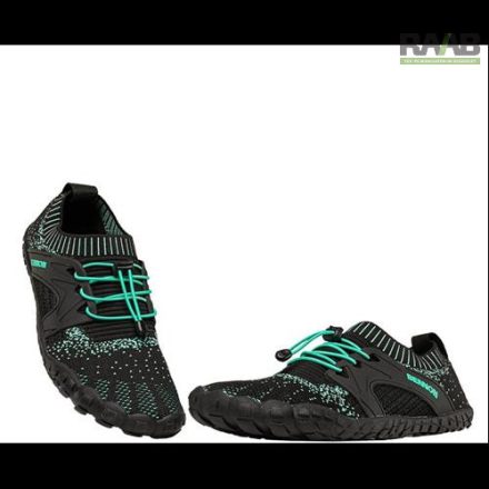 43-as méretű BOSKY Barefoot lábbeli - fekete / türkizkék 