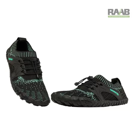 43-as méretű BOSKY Barefoot lábbeli - fekete / türkizkék 
