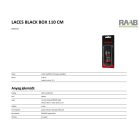 110 cm-es fekete cipőfűző