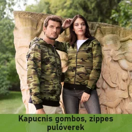 Kapucnis gombos, zippes pulóverek
