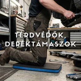 Térdvédők, deréktámaszok